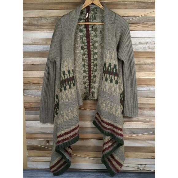 Elan Cardigan Sweater Flowy Long Open Front Cozy Womens L Cabincore Gorp - Picture 2 of 10